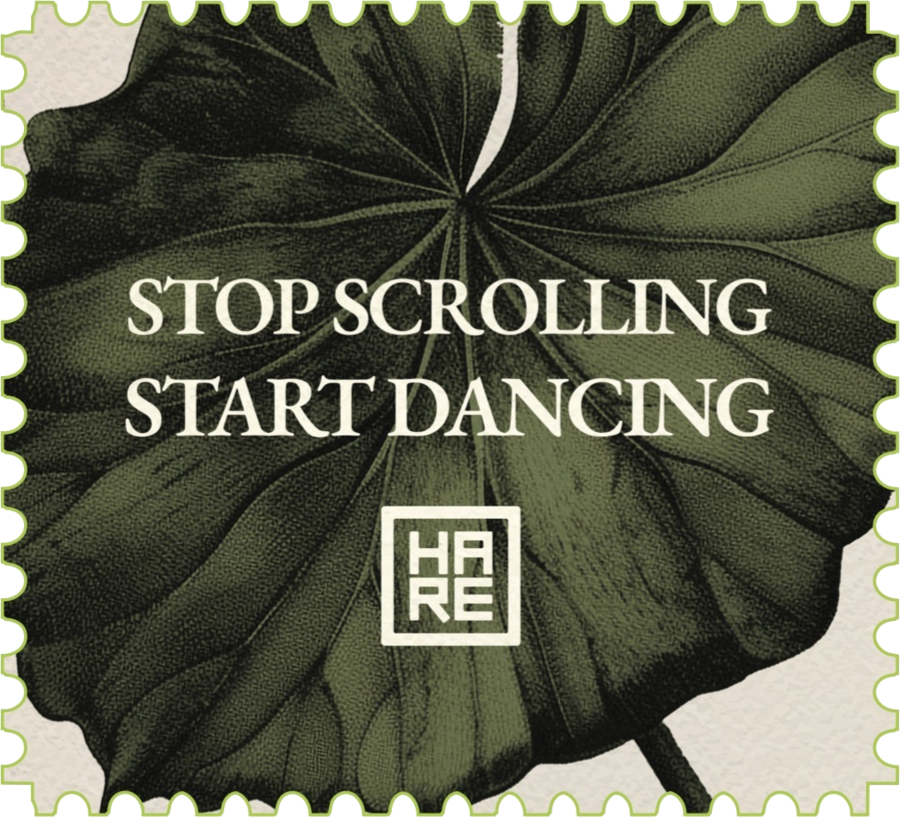 Stop scrolling, start dancing sticker