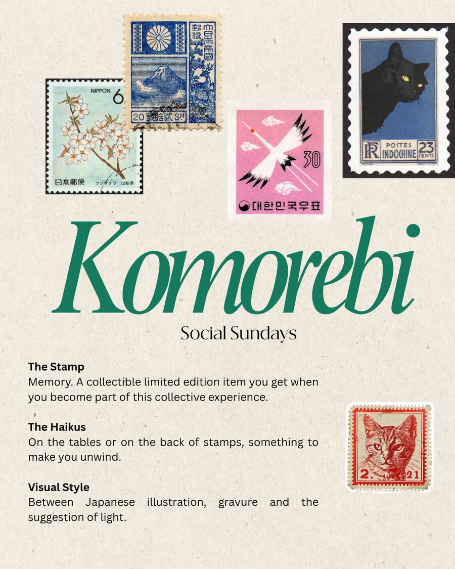 Komorebi Sundays event artwork