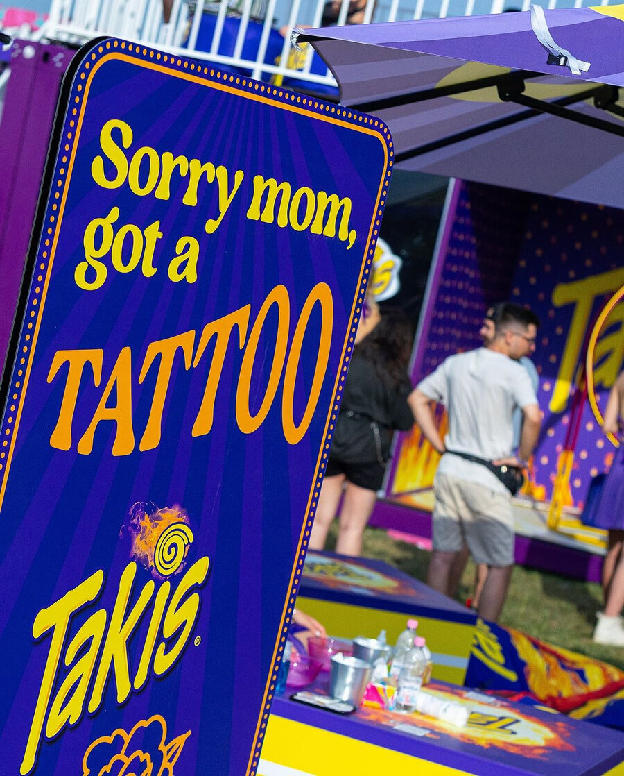 Takis activation at Beach, Please! festival: Sorry mom, got a tattoo